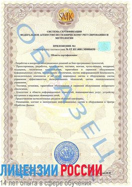 Образец сертификата соответствия (приложение) Балабаново Сертификат ISO 27001